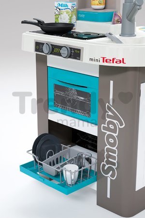 Kuchynka elektronická Tefal Studio Kitchen Bubble 360° Smoby s magickým bublaním a 28 doplnkov 100 cm výška/51 cm pult
