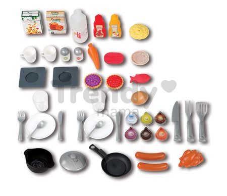 Kuchynka Tefal French Touch Smoby elektronická so zvukmi, s ľadom, kávovarom a 45 doplnkami tyrkysovo-zelená