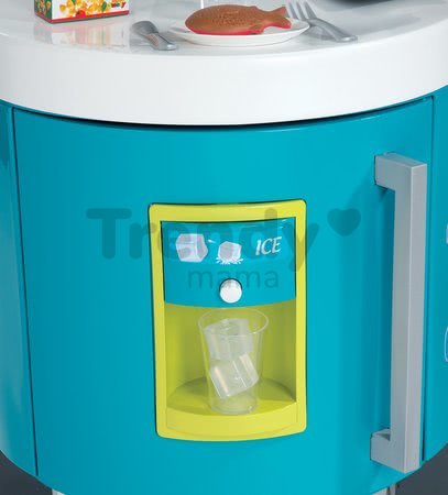 Kuchynka Tefal French Touch Smoby elektronická so zvukmi, s ľadom, kávovarom a 45 doplnkami tyrkysovo-zelená