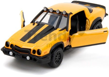 Autíčko Chevrolet Camaro 1977 Bumblebee Transformers T7 Jada kovové s otvárateľnými dverami 1:32