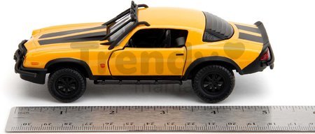 Autíčko Chevrolet Camaro 1977 Bumblebee Transformers T7 Jada kovové s otvárateľnými dverami 1:32
