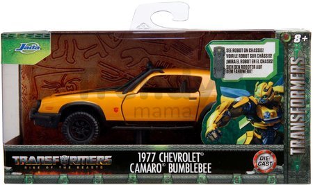 Autíčko Chevrolet Camaro 1977 Bumblebee Transformers T7 Jada kovové s otvárateľnými dverami 1:32