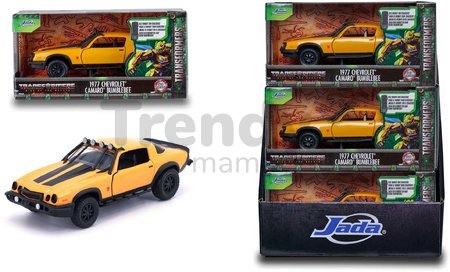 Autíčko Chevrolet Camaro 1977 Bumblebee Transformers T7 Jada kovové s otvárateľnými dverami 1:32