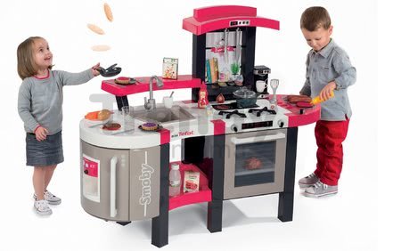 Kuchyňka Tefal Super Chef Deluxe Smoby elektronická s magickým hrncem grilem a ledem 46 doplňků