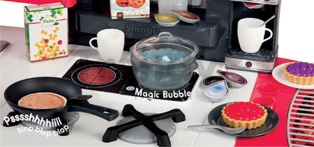 Kuchyňka Tefal Super Chef Deluxe Smoby elektronická s magickým hrncem grilem a ledem 46 doplňků