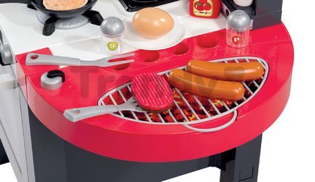 Kuchyňka Tefal Super Chef Deluxe Smoby elektronická s magickým hrncem grilem a ledem 46 doplňků