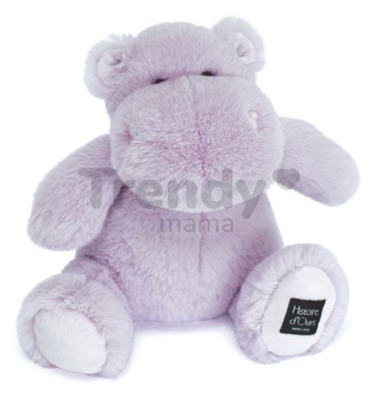 Plyšový hrošík Hip'Power Histoire d’ Ours fialový 25 cm od 0 mes