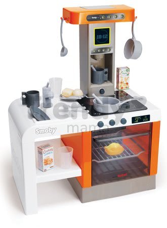 Kuchyňka Tefal Cheftronic Orange Smoby elektronická se zvukem a světlem a 20 doplňků 62 cm vysoká