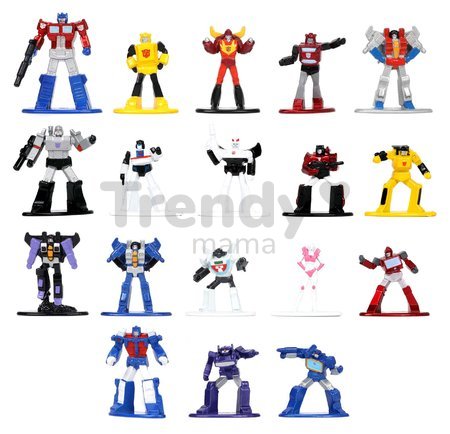 Figúrky zberateľské Transformers Nano Wave 1 Jada kovové sada 18 druhov výška 4 cm