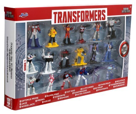 Figúrky zberateľské Transformers Nano Wave 1 Jada kovové sada 18 druhov výška 4 cm