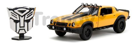 Autíčko Chevrolet Camaro Bumblebee 1977 Transformers Jada kovové dĺžka 20 cm 1:24