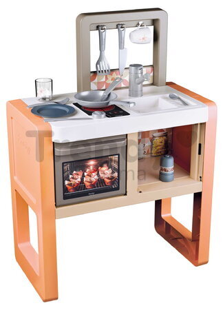 Kuchynka Vanilla Kitchen Smoby s 11 doplnkami s výškou pracovnej dosky 51 cm