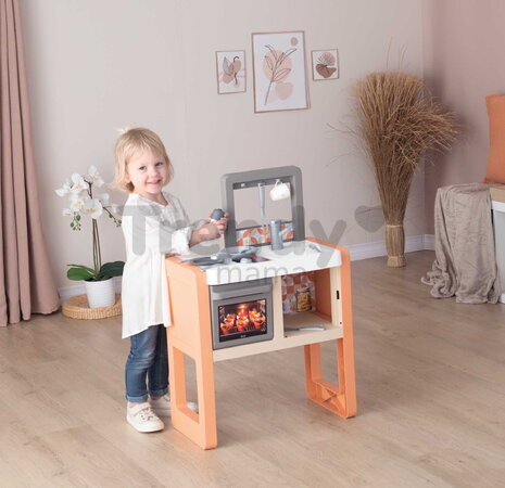 Kuchynka Vanilla Kitchen Smoby s 11 doplnkami s výškou pracovnej dosky 51 cm