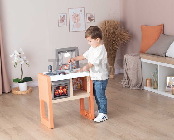 Kuchynka Vanilla Kitchen Smoby s 11 doplnkami s výškou pracovnej dosky 51 cm