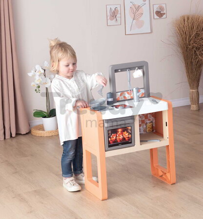 Kuchynka Vanilla Kitchen Smoby s 11 doplnkami s výškou pracovnej dosky 51 cm