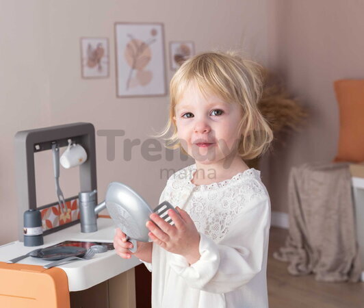 Kuchynka Vanilla Kitchen Smoby s 11 doplnkami s výškou pracovnej dosky 51 cm