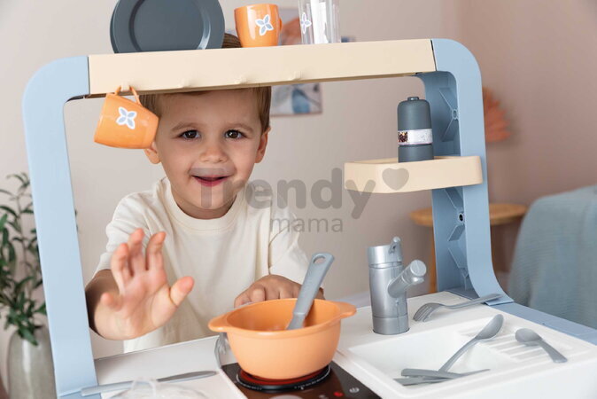 Kuchynka elektronická Rosemary Kitchen Smoby so zvukom 19 doplnkov s výškou pracovnej dosky 51 cm