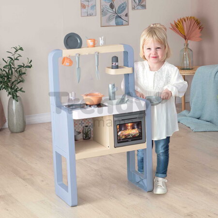 Kuchynka elektronická Rosemary Kitchen Smoby so zvukom 19 doplnkov s výškou pracovnej dosky 51 cm