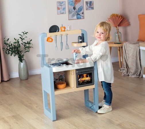 Kuchynka elektronická Rosemary Kitchen Smoby so zvukom 19 doplnkov s výškou pracovnej dosky 51 cm