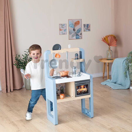 Kuchynka elektronická Rosemary Kitchen Smoby so zvukom 19 doplnkov s výškou pracovnej dosky 51 cm