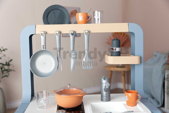 Kuchynka elektronická Rosemary Kitchen Smoby so zvukom 19 doplnkov s výškou pracovnej dosky 51 cm