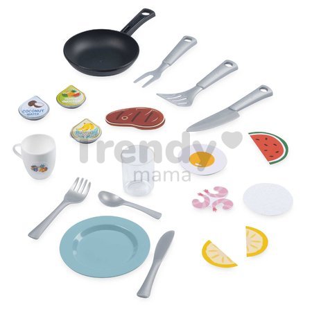 Kuchynka v kufríku Stitch Kitchen Smoby prenosná s 20 doplnkami a kuchynským náradím