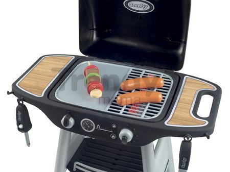 Grill Barbecue Smoby s mechanickými funkciami a zvukom a 18 doplnkami 73 cm výška