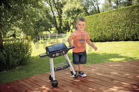 Grill Barbecue Smoby s mechanickými funkciami a zvukom a 18 doplnkami 73 cm výška