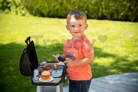 Grill Barbecue Smoby s mechanickými funkciami a zvukom a 18 doplnkami 73 cm výška