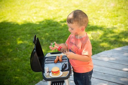 Grill Barbecue Smoby s mechanickými funkciami a zvukom a 18 doplnkami 73 cm výška