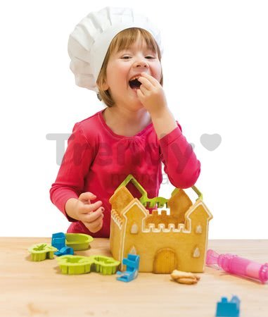 Hravá kuchárka Chef Smoby Perníková chalúpka s receptami a formami na pečenie od 5 rokov