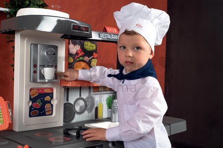 Reštaurácia s elektronickou kuchynkou Kids Restaurant Smoby s funkčnou pokladňou s kávovarom a jedálenským pultom 101 cm výška