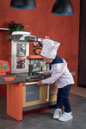 Reštaurácia s elektronickou kuchynkou Kids Restaurant Smoby s funkčnou pokladňou s kávovarom a jedálenským pultom 101 cm výška