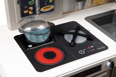 Kuchynka elektronická s nastaviteľnou výškou Tefal Evolutive Kitchen Smoby s bublajúcou vodou a funkčnými spotrebičmi 40 doplnkov 101 cm výška/51 cm p