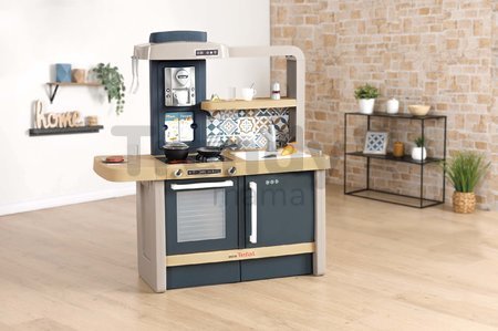 Kuchynka elektronická s nastaviteľnou výškou Tefal Evolutive New Kitchen Smoby so zvukovým sporákom a funkčnými spotrebičmi a 31 doplnkov