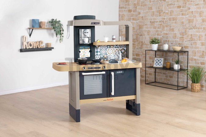 Kuchynka elektronická s nastaviteľnou výškou Tefal Evolutive New Kitchen Smoby so zvukovým sporákom a funkčnými spotrebičmi a 31 doplnkov