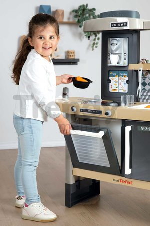 Kuchynka elektronická s nastaviteľnou výškou Tefal Evolutive New Kitchen Smoby so zvukovým sporákom a funkčnými spotrebičmi a 31 doplnkov