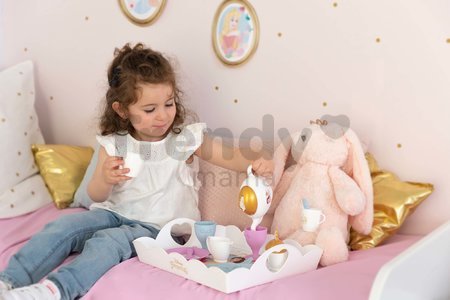 Servírovací stolík Disney Princess XL Tea Trolley Smoby s veľkou čajovou súpravou 17 dielov