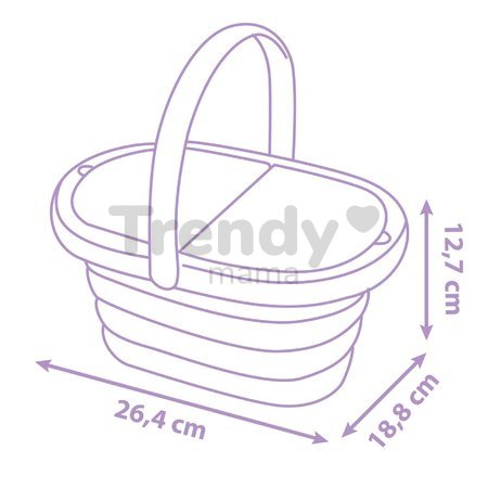 Košík s obedovou súpravou a pohármi Gabby Picnic Basket Smoby s 21 doplnkami a potravinami