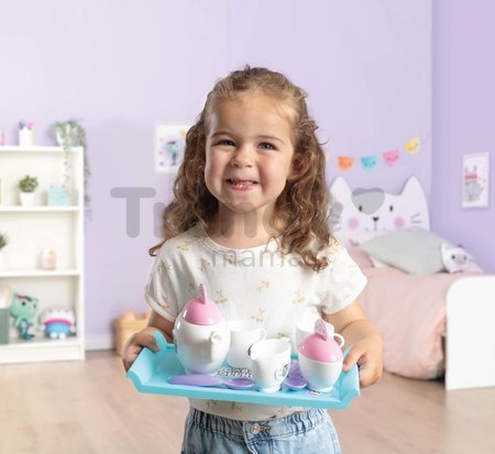 Čajová súprava na tácke Gabby Tea Set Smoby s dvoma šálkami 8 doplnkov