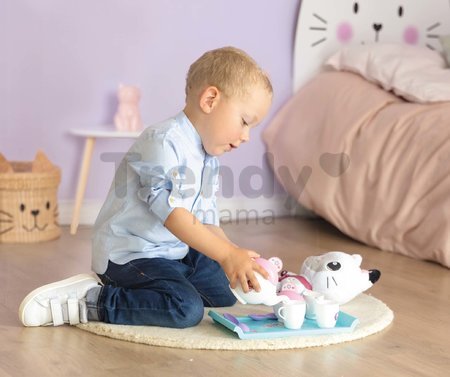Čajová súprava na tácke Gabby Tea Set Smoby s dvoma šálkami 8 doplnkov