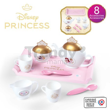 Čajová súprava na tácke Disney Princess Tea set Smoby ružová s 8 doplnkami