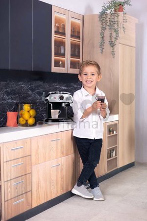 Kávovar elektronický Espresso Coffee Machine Smoby s realistickým zvukom a svetlom s magickými šálkami 7 doplnkov