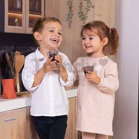 Kávovar elektronický Espresso Coffee Machine Smoby s realistickým zvukom a svetlom s magickými šálkami 7 doplnkov