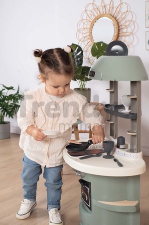 Kuchynka s mechanickým zvukom Nova Kitchen Smoby v minimalistickom dizajne s 13 doplnkami výška 78 cm