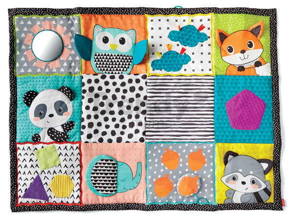 Hracia deka Maxi Zoo Giant Sensory Discovery Mat Infantino so zrkadielkom 167,5*127 cm od 0 mes