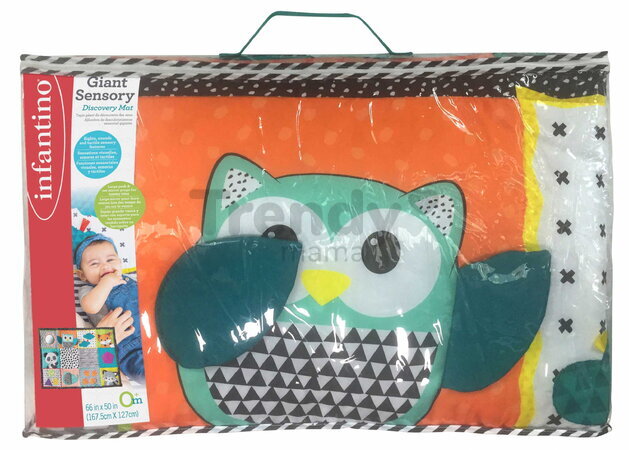 Hracia deka Maxi Zoo Giant Sensory Discovery Mat Infantino so zrkadielkom 167,5*127 cm od 0 mes