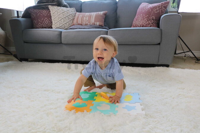 Penové puzzle Sensory Puzzle Foam Mat Infantino extra silné 50*33 cm od 0 mes INF313101