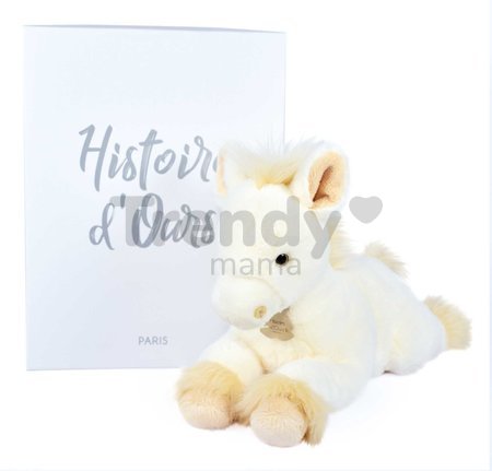 Plyšový koník Horse Vanilla À la Campagne Histoire d’ Ours v darčekovom balení biely 35 cm od 0 mes