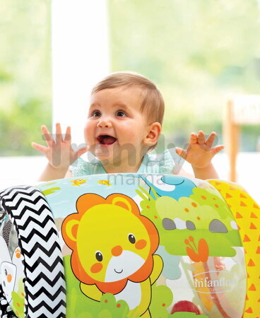 Nafukovací valec Džungľa Jungle Peek & Roll Infantino s rolničkami od 6 mes INF315003-01